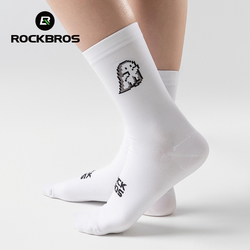【TH Delivery】ROCKBROS  SOCKS ถุงเท้าปั่นจักรยานดูด มีให้เลือกสามขนาดซับเหงื่อปานกลางและแห้งเร็วความยืดหยุ่นสูงถุงเท้าวิ่งกีฬาระบายอากาศเป็นกลาง