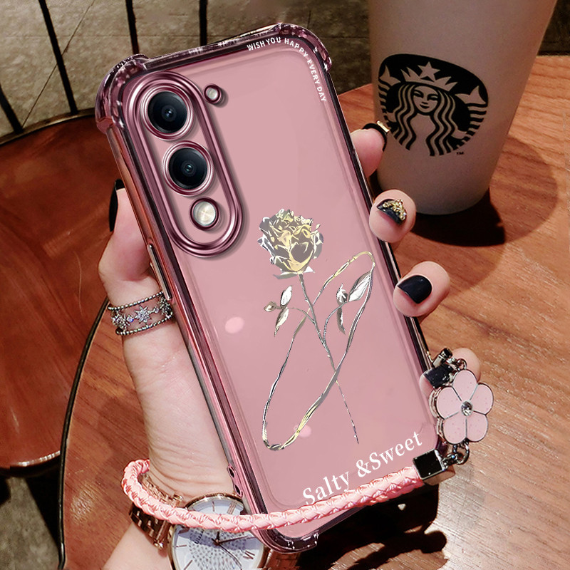 เคส เคสโทรศัพท์ vivo y04 เคสใสแบบนิ่ม ปกป้องกันกระแทกสี่มุม sjfsyqmg