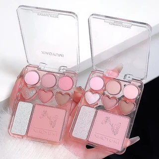 SR-shop: 8 สีพาเลทอายแชโดว์ Love Eyeshadow Palette Sweetheart Blush Highlight One ธรรมชาติสามมิติกันน้ํา-Y0671