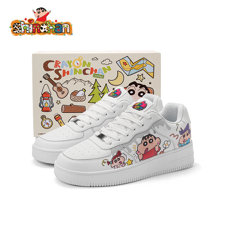 [80.110,000 คนคอลเลกชันแบรนด์นี้] ดินสอสี หน้าแข้ง-ชาน ของแท้รองเท้าผู้ชาย 20,000 สไตล์ใหม่มูลค่าสูงการ์ตูนอะนิเมะกราฟฟิตีรองเท้าผ้าใบแฟชั่นทุกการแข่งขันรองเท้าลําล