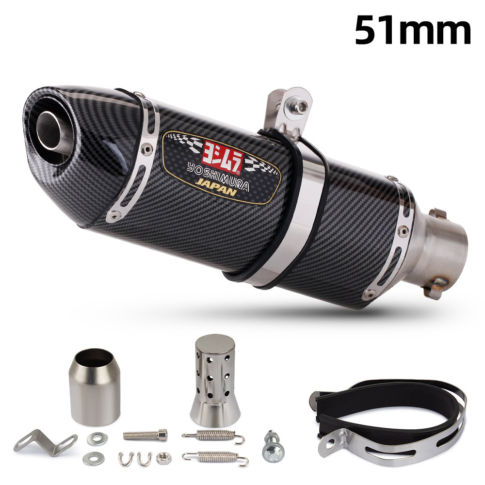 2INCH Universal 51 มม.ท่อไอเสียรถจักรยานยนต์ Silencer ปรับเปลี่ยน Yoshimura R77 ขนาดเล็กสี่มุม Muffl