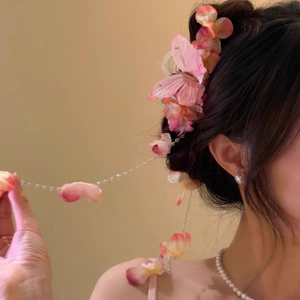 กิ๊บติดผม  กิ๊บดอกไม้   แฟชั่น องค์ประกอบพู่ วิธีการตัดหลากหลาย ขนาดใหญ่ - รูปที่ 7