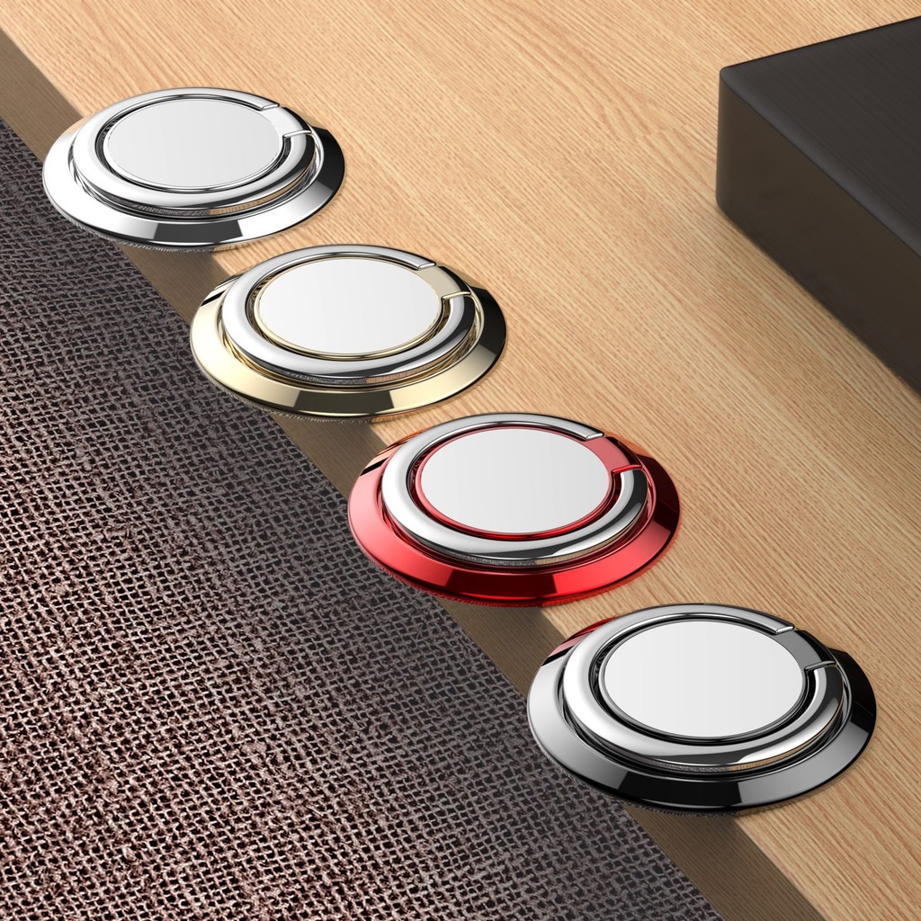 ที่วางแหวนโทรศัพท์พร้อมขาตั้ง | 360° ขายึดโลหะผสมสังกะสีแบบหมุนได้, การออกแบบบางเฉียบสําหรับมือถือ/แท็บเล็ต, อุปกรณ์เสริม 6 สีสําหรับใช้ในทุกวัน - รูปที่ 7