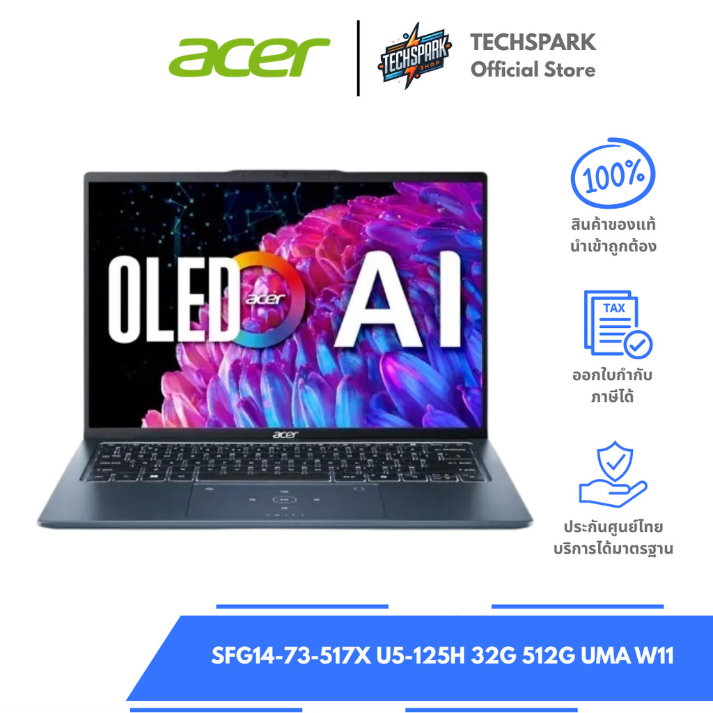 ACER Swift Go 14 SFG14-73-517X/Ultra 5-125H/32GB/512GB/14"/UMA/W11_Office/Frost Blue/2Y CO6-010770