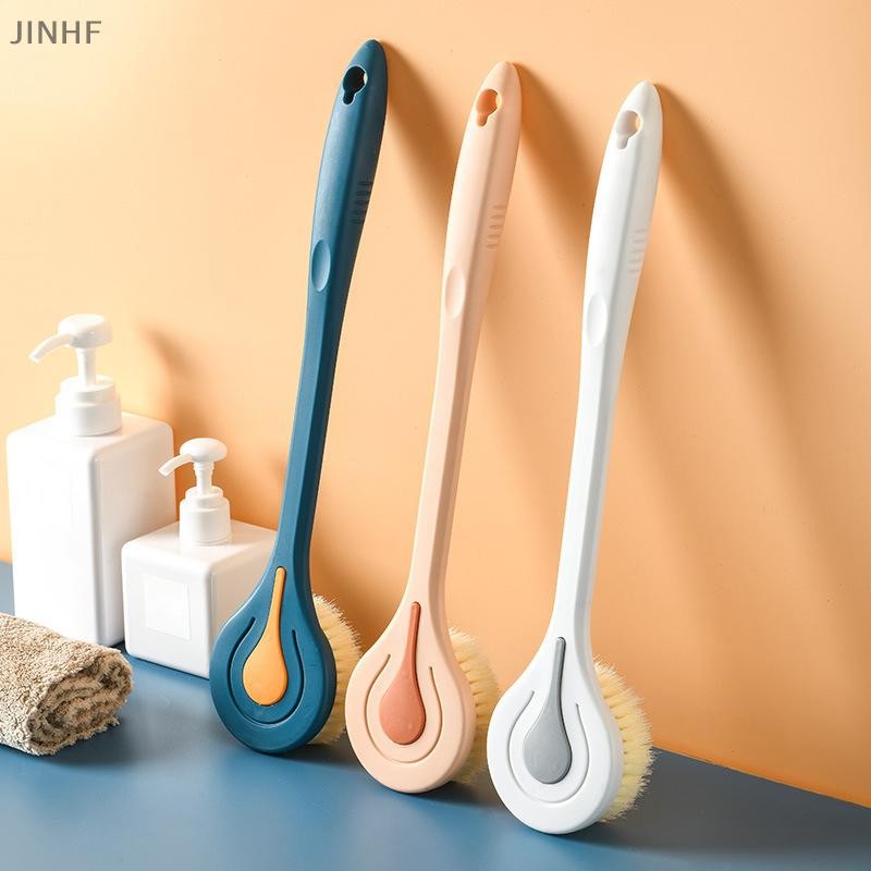 [ดีที่สุดซื้อร้านค้า] แปรงอาบน้ําด้ามยาวผมนุ่มกลับแปรงอาบน้ําห้องน้ําร่างกายแปรงอาบน้ําโคลนขัดหลังอาบน้ํานวดขัดผิวแปรงหุ้นใหม