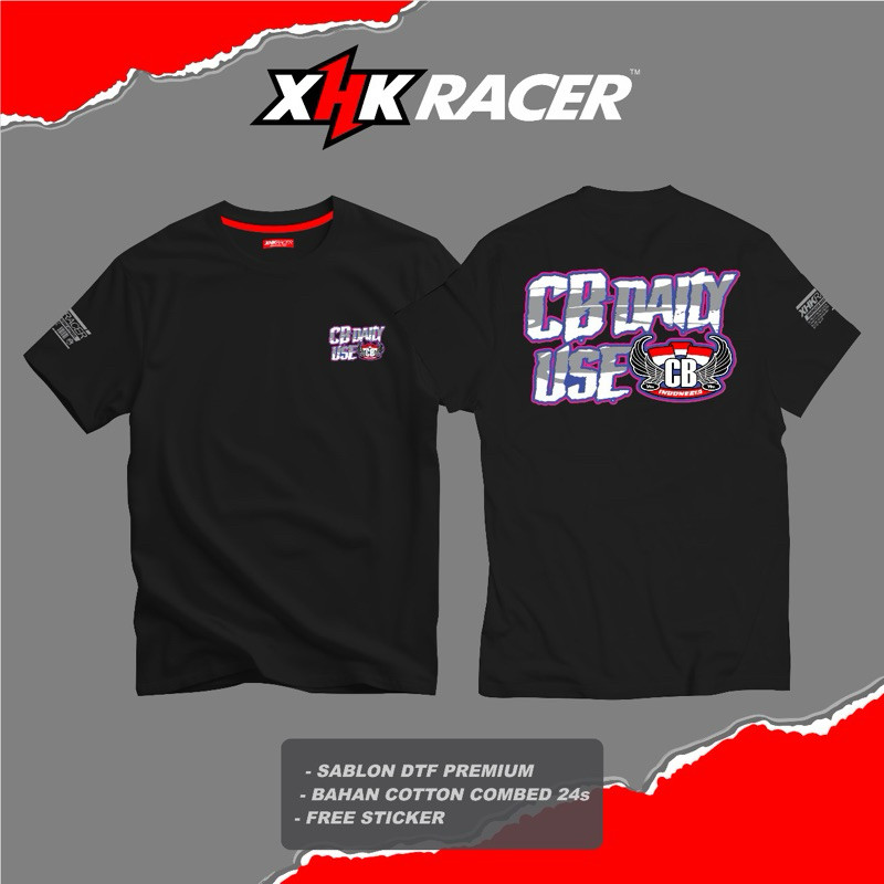 เสื้อยืด CB DAILY USE By XHK RACER Unisex ฟรีสติ๊กเกอร์