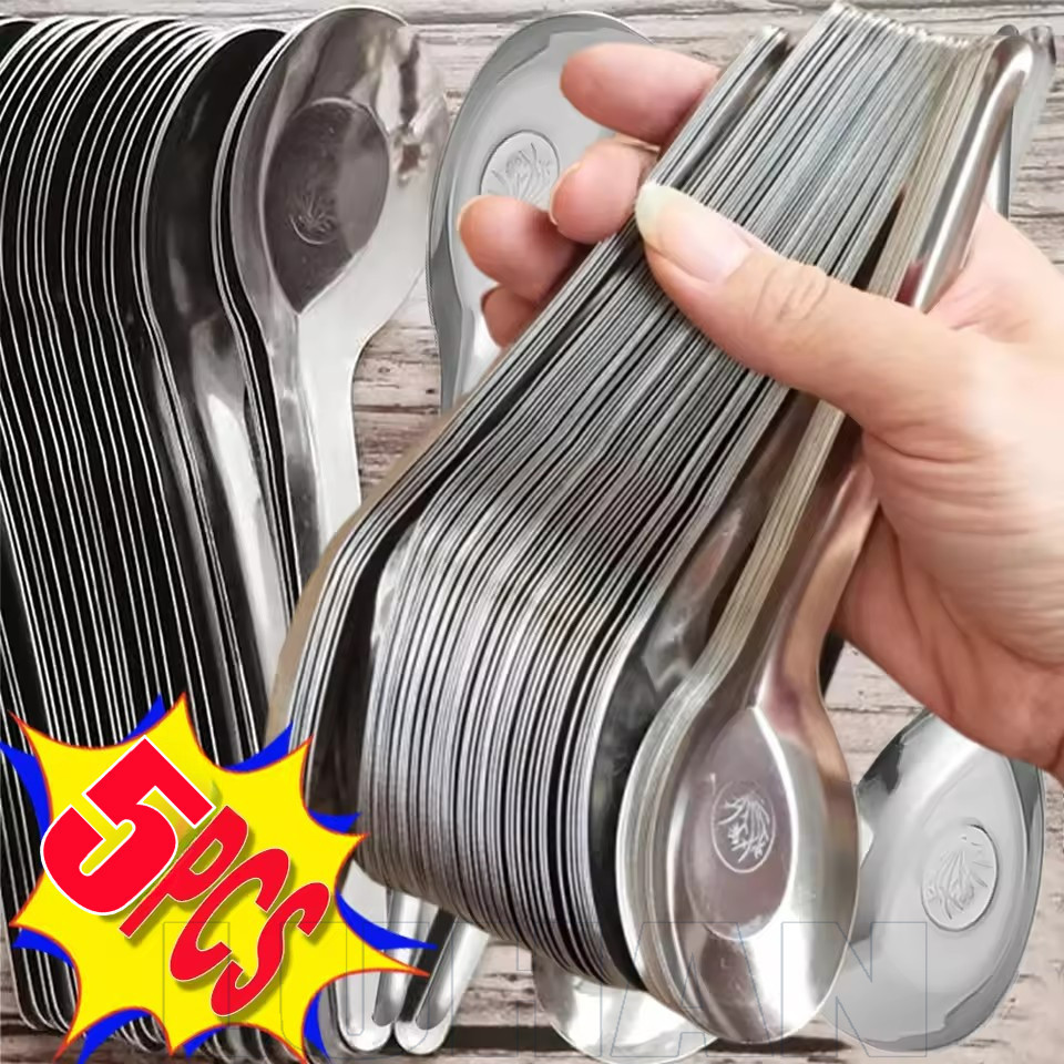 ช้อนราเมนมืออาชีพ 16ซม | ทัพพีแบนสแตนเลสสําหรับหม้อไฟ/ก๋วยเตี๋ยว/ของหวานด้ามยาวตามหลักสรีรศาสตร์และพื้นผิวทําความสะอาดง่าย-เครื่องมือครัวเชิงพาณิช