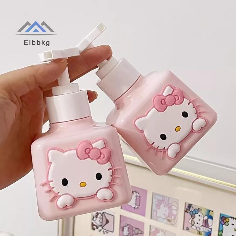 EIbbkg Sanrio น่ารักขวดเปล่าอะนิเมะ Hello Kitty ขวดความจุขนาดใหญ่โลชั่นรีฟิลขวดสบู่มือแชมพูเจลอาบน้ําขวดลดราคา