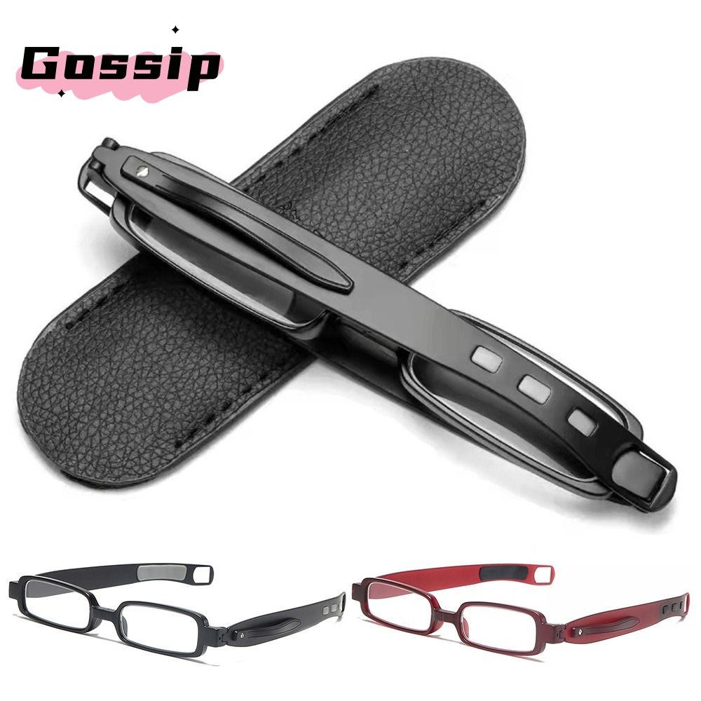 GOSSIP แว่นอ่านหนังสือ Mini Pocket Pen Clip Readers พร้อมหนัง 360°บิดพกพา
