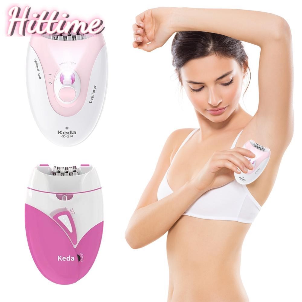 HITTIME อุปกรณ์กําจัดขนไฟฟ้าเครื่องกําจัดขนแบบพกพาสําหรับผู้หญิง Man Hair Remover สําหรับรักแร้และขา