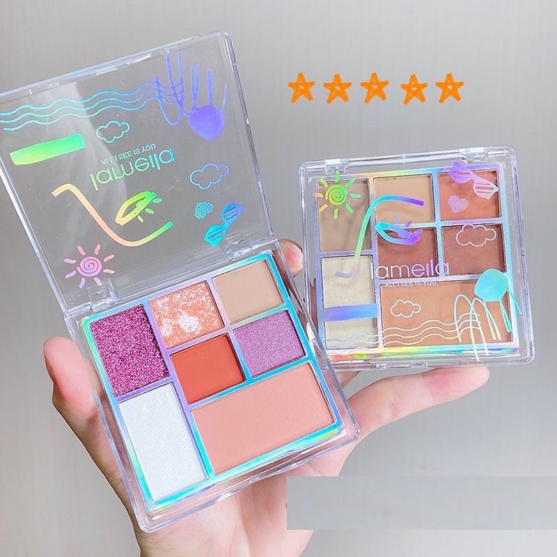 "SR-shop" พาเลตต์อายแชโดว์ อะคริลิค ไข่มุก แมตต์  สีอายแชโดว์ แวววาว จินตนาการ รัก สุดสดใส คัลเลอร์ป็อป เมอร์เมด โพ