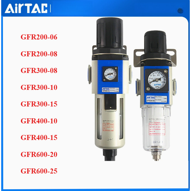 AirTac Air Source Treatment Filter GFR200-06-08 GFR300-08-10-15 GFR400-10-15 GFR600-20-25