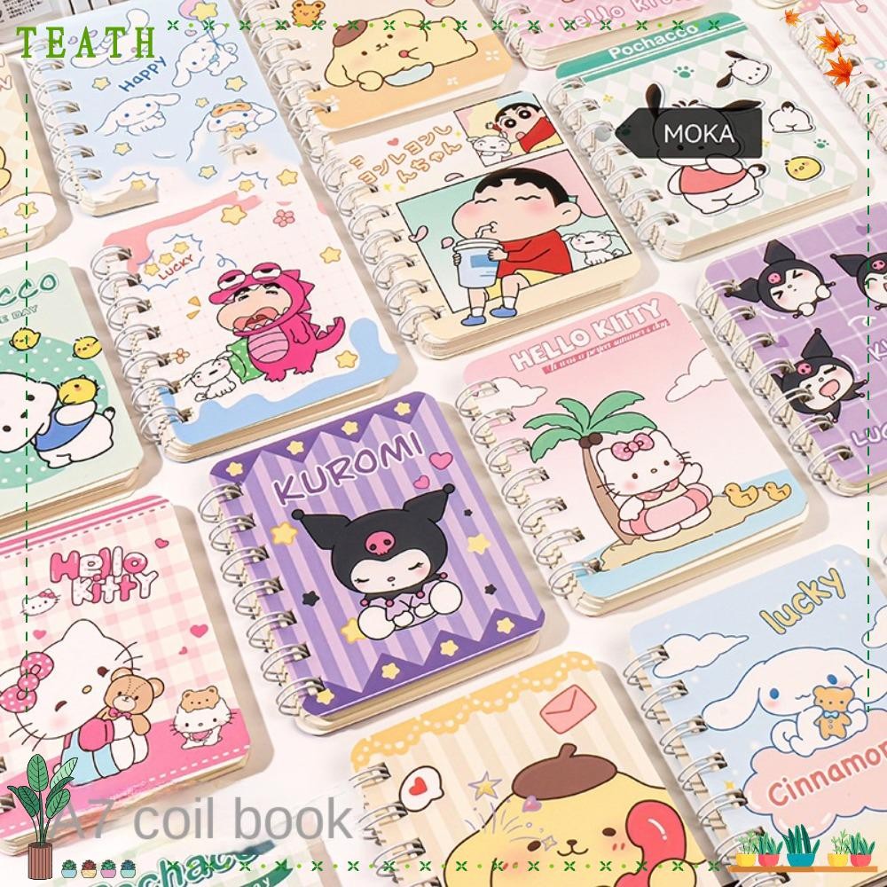 หนังสือมือ แต่ละ แผ่นจดบันทึกไดอารี่รายสัปดาห์ที่ถอดออกได้ ก7 ของขวัญเด็กน่ารักหนังสือขดลวดแฟชั่น