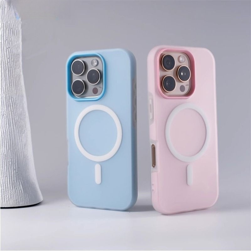 2-in-1 Jellyเคสโทรศัพท์แม่เหล็กสําหรับiPhone 11 12 13 14 15 16 Pro MaxปลอกPC + TPUแม่เหล็กสําหรับiPhone13กรณี