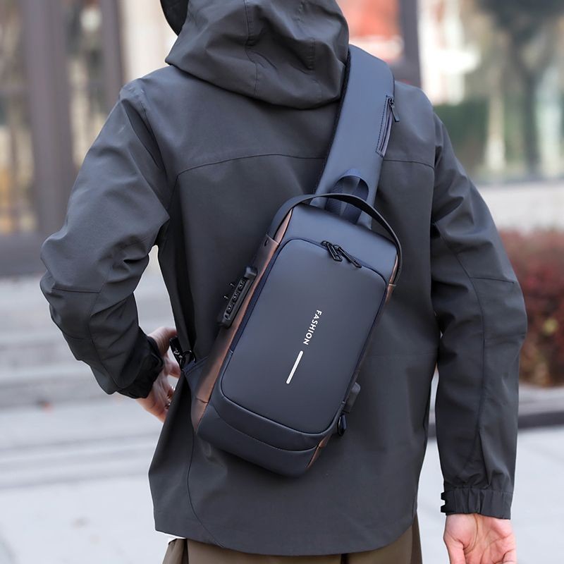 กระเป๋าเป้ผู้ชาย Outing Portable Bag Messenger Bag Combine Lock