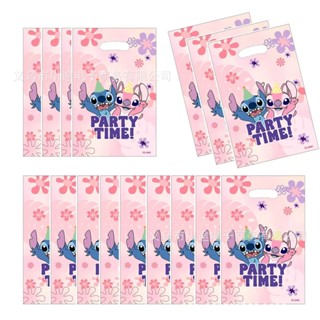 10ชิ้น เย็บร้อย ธีมถุงของขวัญถุงพลาสติกแบบพกพาการ์ตูนตะเข็บเ…