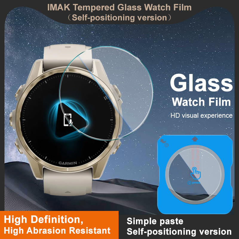 Imak ฟิล์มกระจกสำหรับ Garmin fenix 8 AMOLED 43 มม.47 มม.51 มม ทําความสะอาดฟิล์มนาฬิกา
