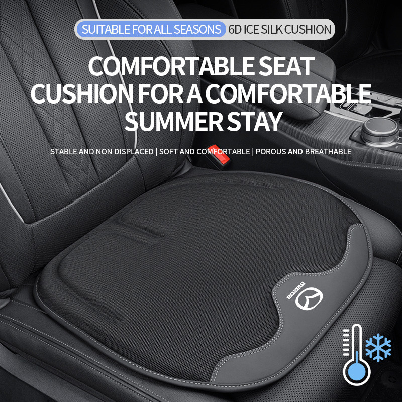 Mazda เบาะรองนั่งรถยนต์สําหรับ Mazda3/5/6 CX3 CX5 CX8 CX30 RX7 RX8 เบาะรองนั่งผ้าไหมน้ําแข็ง cooling