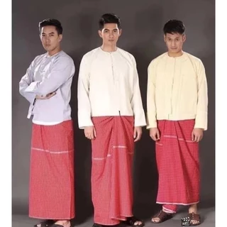 MUHANLU01 ผ้าถุงผู้ชาย ผ้าถุงคุณภาพดีสีสันสดใสเนื้อผ้าดี ไม่ลื่นกว้าง ไม่บาง เย็บแล้ว สินค้าพร้อมส่งจากประเทศไทย