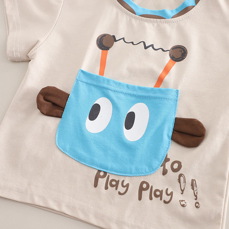 ฤดูร้อนใหม่เด็กชายเสื้อผ้าชุดลําลองการ์ตูนแขนสั้นเสื้อยืดกางเกงขาสั้นผ้ายีนส์2ชิ้น/เซ็ตเด็กวัยหัดเดินแฟชั่นเด็ก ชุดวอร์ม 0-5ปี - รูปที่ 6