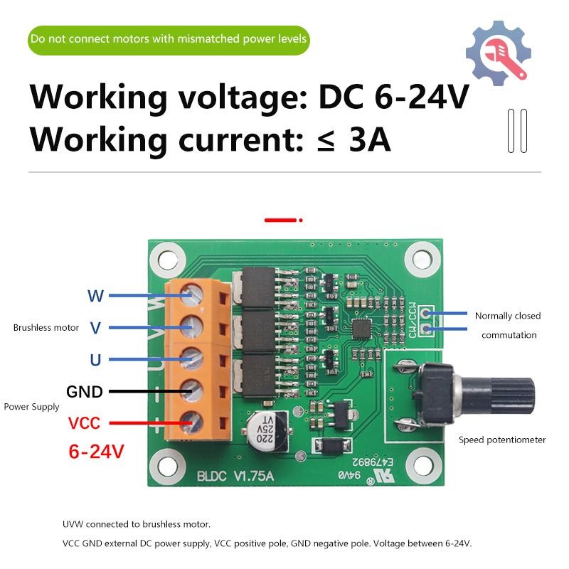 [GEX] บอร์ดควบคุมมอเตอร์ไร้แปรงถ่านคุณภาพสูง 6V12V24 โวลต์ไดรฟ์ CD พัดลมมอเตอร์ Governor DIY อุปกรณ์เสริม [TH]