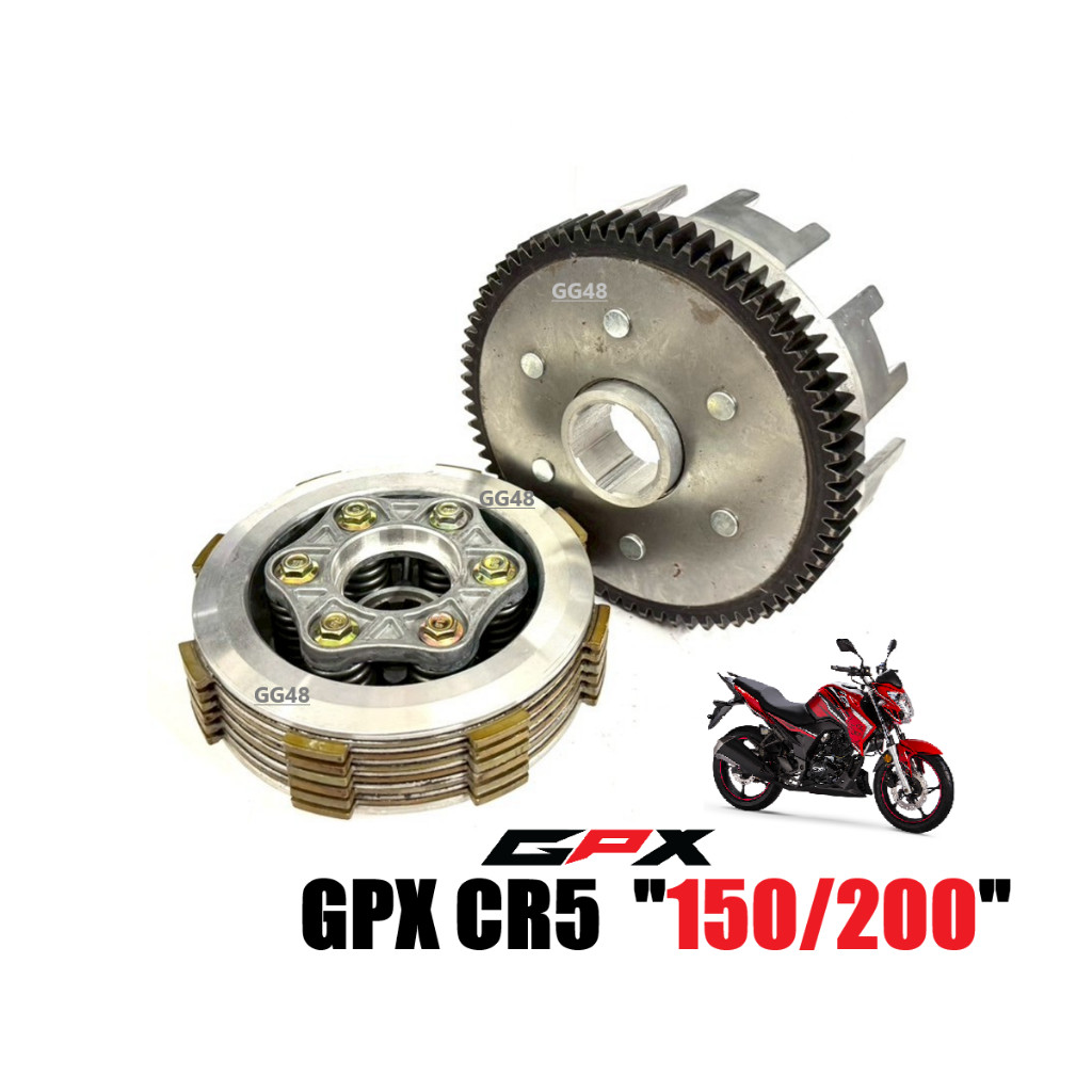ชุดคลัตท์ทั้งชุด GPX CR5 (150/200cc) จีพีเอ็กซ์ ซีอาร์5 ชุดจานกดคลัตท์ แผ่นคลัช ชุดคลัทช์ จานคลัชGPX