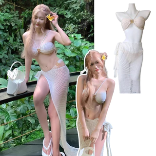 BIKINI FACTORY ชุดว่ายน้ำกระโปรง ชุดว่ายน้ำยั่ว ชุดใส่ไปทะเลน่ารักๆ 🐳 มีไซส์ M-XL | น้ำหนัก 40-65 กก. SET-BK081
