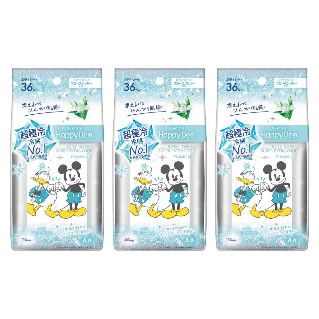 โดยตรงจาก Japanmandom Happy DEO Body Sheet Ultra Cold Frozen Lily Sweat Care Care Care เช็ดเหงื่อของ