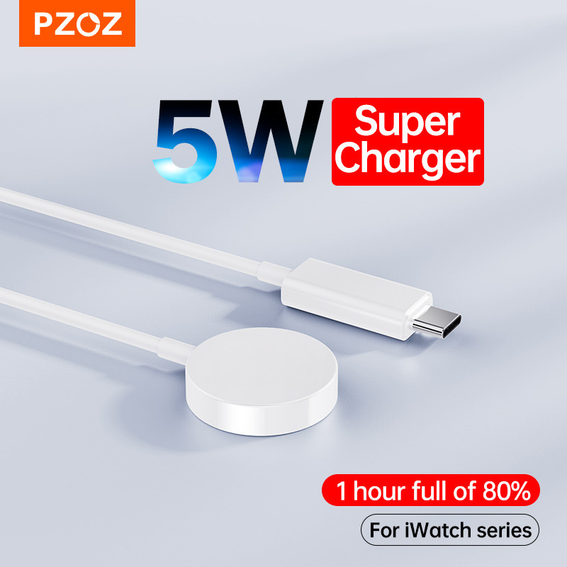 PZOZ สําหรับ Apple iWatch S10 นาฬิกา iWatch 9 8 แท่นชาร์จสายชาร์จไร้สายแม่เหล็กชาร์จเร็ว Ultra 2 Typ