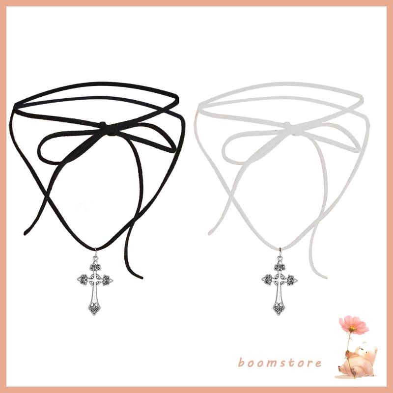 บูมที่ละเอียดอ่อนข้ามจี้เค้นคอข้ามผูกเค้นคอข้ามสายสร้อยคอโลหะผสมวัสดุเครื่องประดับศาสนาสําหรับผู้หญิง