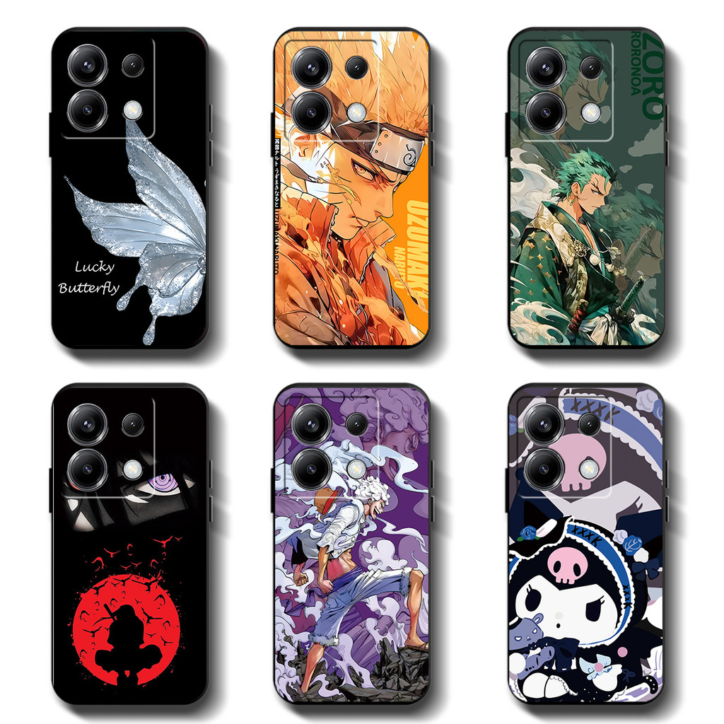 Softcase Xiaomi poco X6 5g/redmi note 13 pro 5g Anticrack Casing คุณภาพสูง TPU cover Full Protection Silicon Black Rubber Case