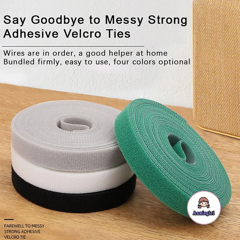 5m Cable Ties Reusable Loop Bundle Self กาว Fastener DIY อุปกรณ์เสริมสายรัดไนลอน Organizer คลิปผู้ถือสายไฟ Management