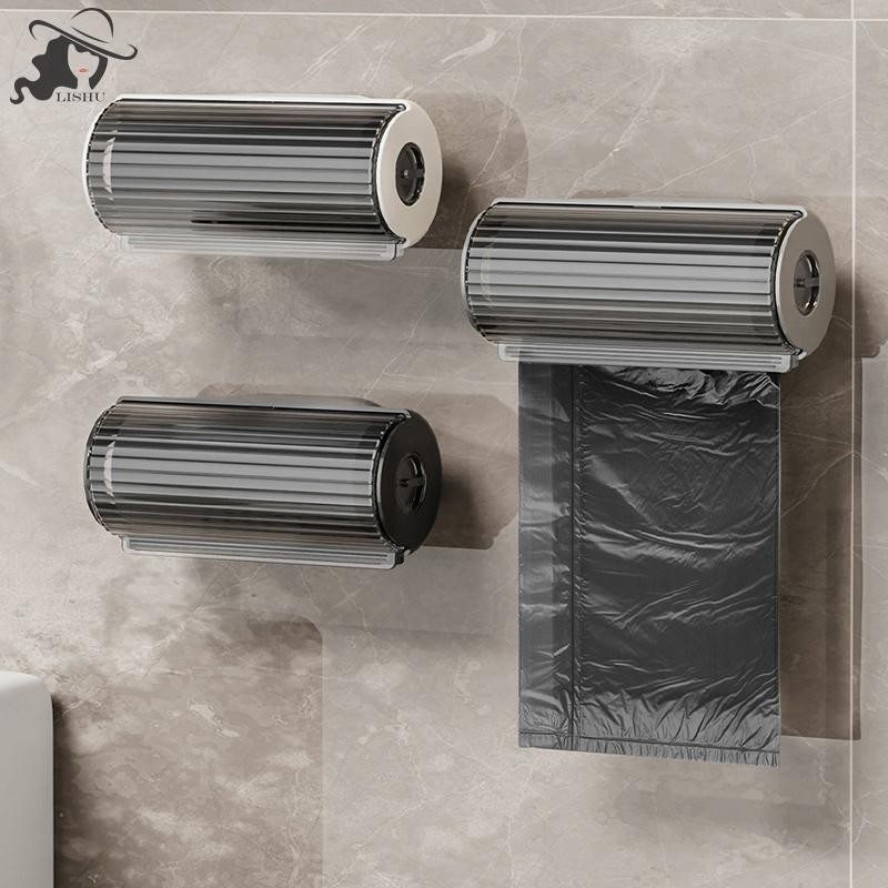 Lishu ถุงขยะกล่องเก็บติดผนังห้องครัวห้องน้ําถุงขยะพลาสติกคอนเทนเนอร์ Dispenser Home Storage ถุงขยะผู้ถือ th