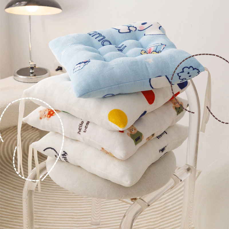 เบาะรองนั่ง ขนาด40x40cm เบาะรองนั่งทรงสีเหลี่ยม สีสันสดใส หนานุ่มนั่งสบาย ลายการ์ตูนน่ารัก สําหรับตกแต่งบ้าน - รูปที่ 3