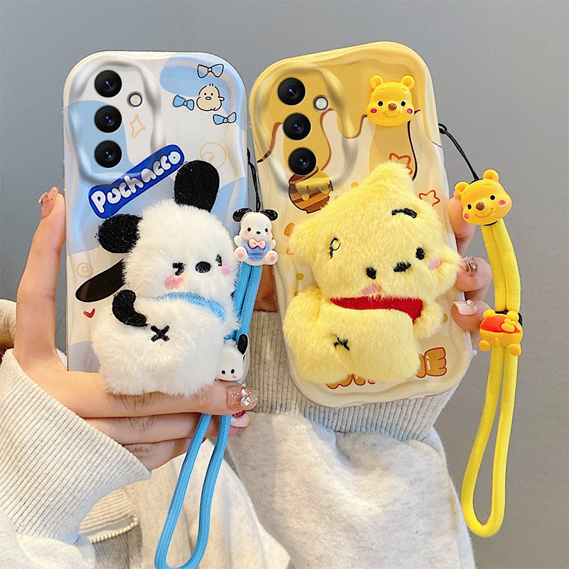 เคส Samsung A16 กรณีโทรศัพท์มือถือ ตุ๊กตาน่ารัก สร้อยข้อมือ TYMR