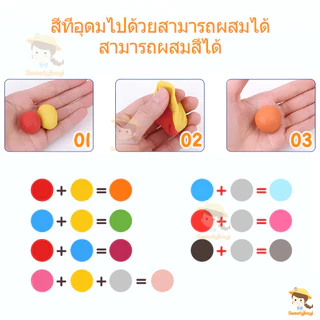 SWEETYBAYI diy แป้งโดว์ ดินเบา ของเล่นเสริมพัฒนาการ ดินเบา 36 สี เกรดพรีเมียม ดินนุ่มปั้นสบาย ขึ้นทรงอยู่ตัว ดินน้ำมัน ไ