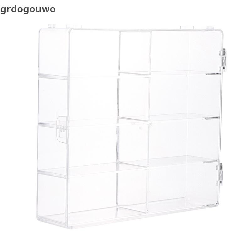 Grdog รถ Diecast เก็บอะคริลิคกันฝุ่นกล่อง 1:64 สําหรับล้อร้อนโปร่งใสกล่องรถของเล่นตู้ Rack th