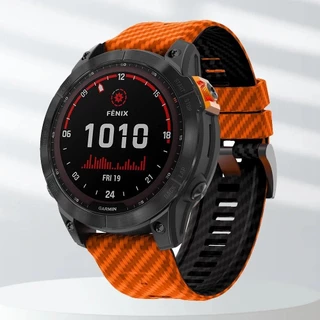 22/26 มม.คาร์บอนไฟเบอร์ซิลิโคนสําหรับ Garmin Fenix 8/5/6X/7x/Tactix7pro Quick Fit นาฬิกา Loop สายคล้องคอสําหรับ Garmin นาฬิกา