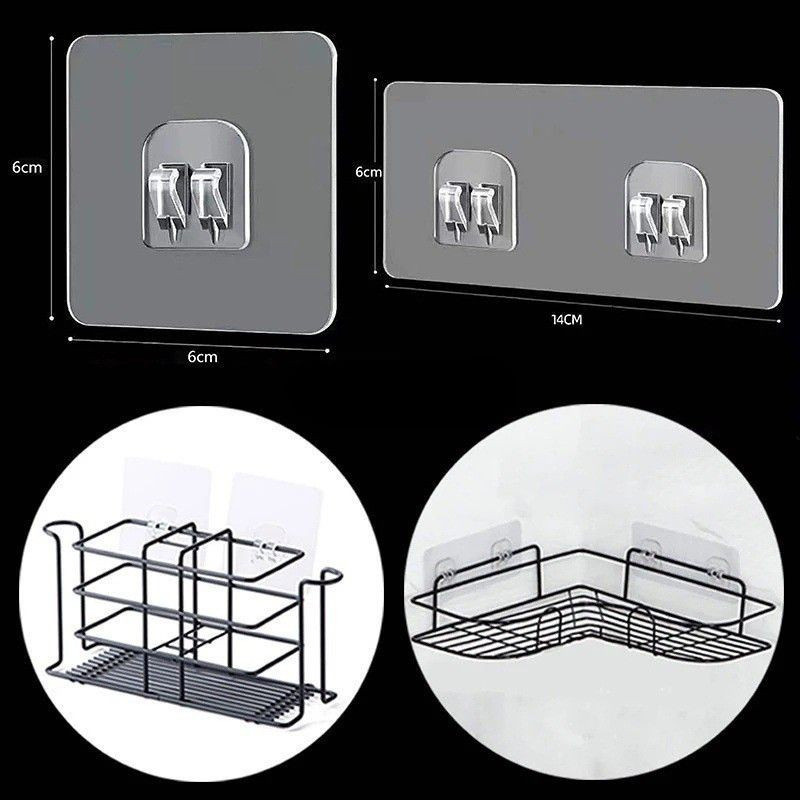 ตะขอกาวในตัวที่แข็งแกร่งอเนกประสงค์-ตะขอชั้นวางโหลดหนักโปร่งใส-ห้องครัวห้องน้ําออแกไนเซอร์ - รูปที่ 7