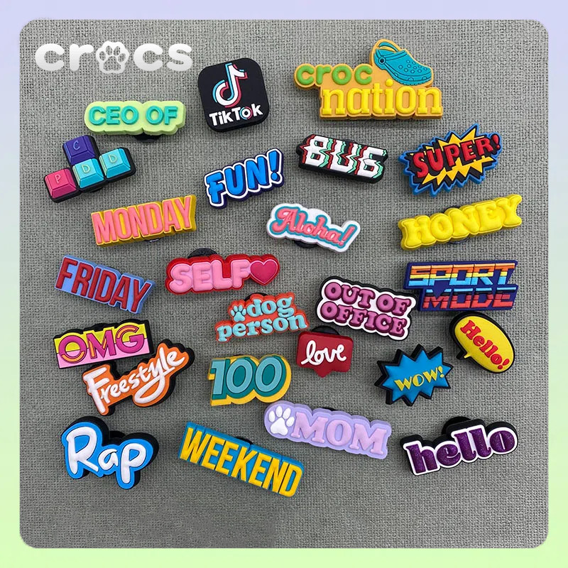 jibbitz crocs slogan jibbitz crocs เกาหลี crocs jibbitz DIY jibbitz crocs ของแทั