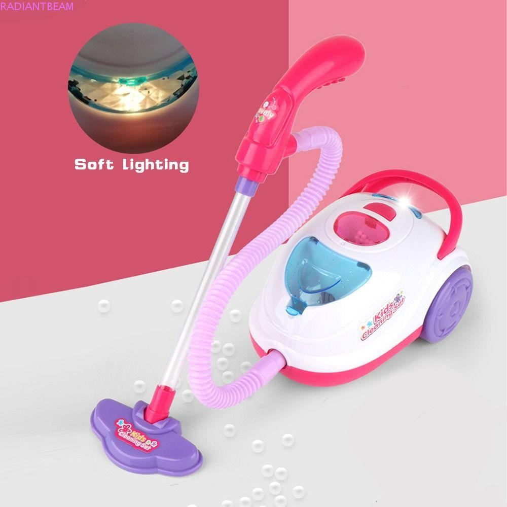 Radiantbeam เครื่องดูดฝุ่นของเล่น,ทําความสะอาดในครัวเรือนพร้อมเสียงไฟฟ้าของเล่นสูญญากาศ,มินิเฟอร์นิเจอร์จําลองฝุ่นจับฟังก์ชั่นการทํางานแกล้งเล่นของเล่นเด็ก Gifs