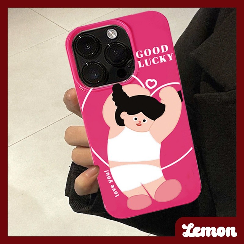 เคสโทรศัพท์มือถือ ซิลิโคนนุ่ม แวววาว ลายเด็กผู้หญิงโยคะน่ารัก สีแดงกุหลาบ สําหรับ 15 15promax 14pro 14promax 13 13pro 13promax 11 12 12pro 12promax XR XSMAX 7P 8P