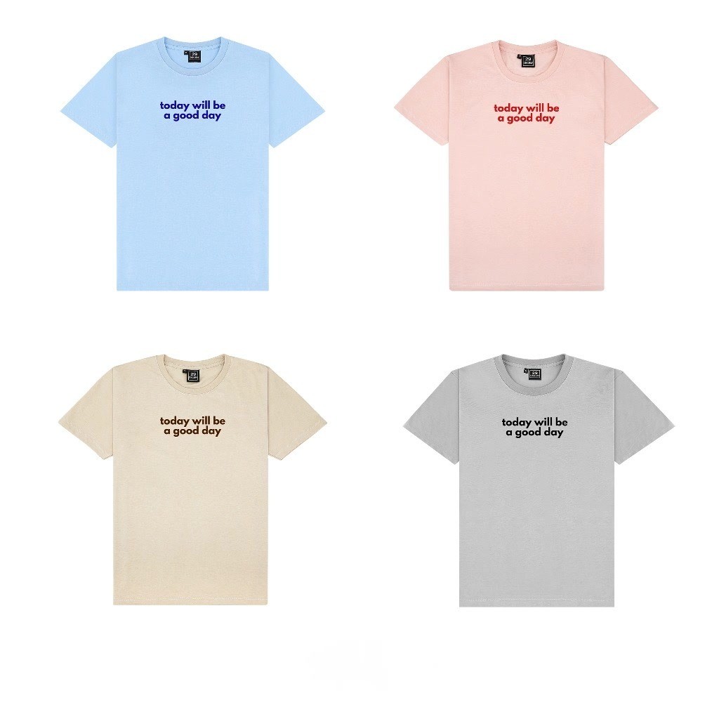 COD✅ (ส่งจากกรุงเทพ)BOOM Shop เสื้อยืดลาย today will be a good day cotton 100 S-3XL