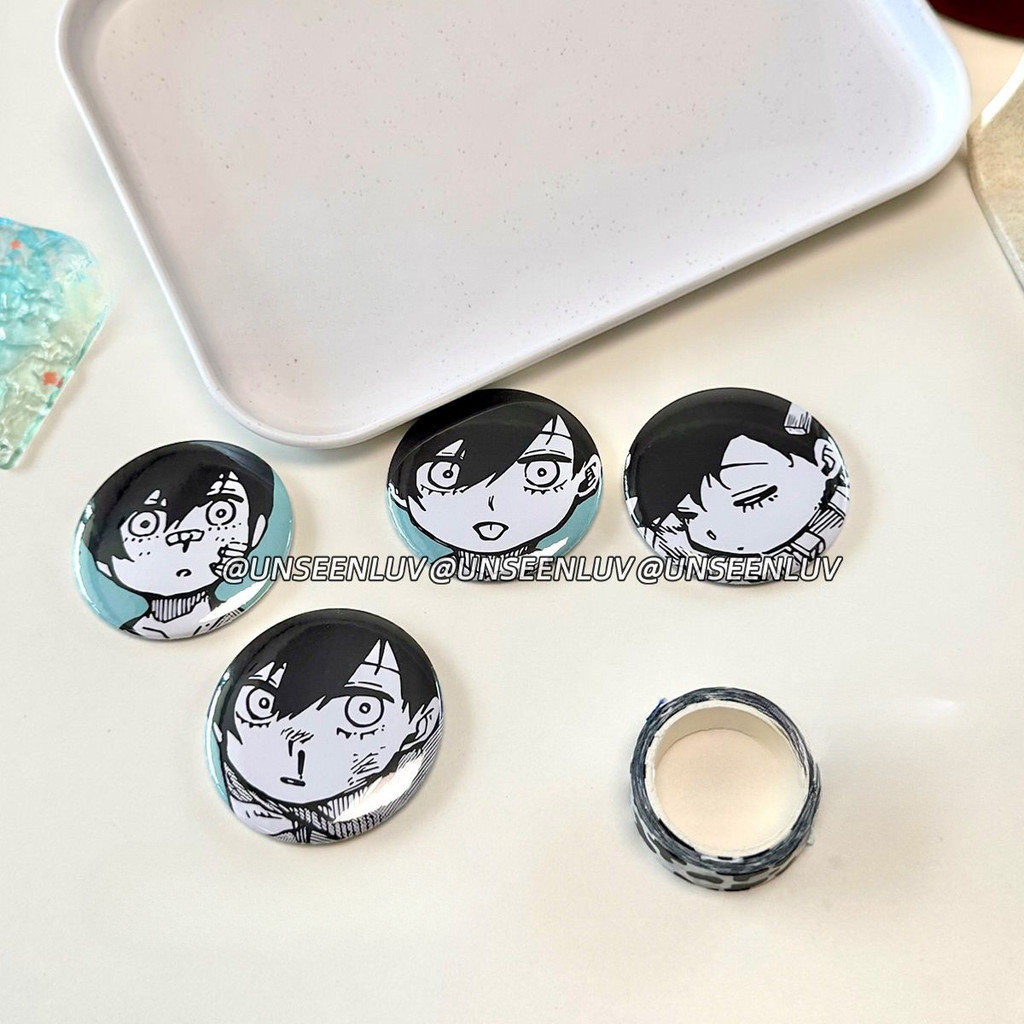 Bluelock Itoshi Rin จี้ตกแต่งกระเป๋าเป้สะพายหลังตรา 58 มม. พิมพ์ลายตัวเอง