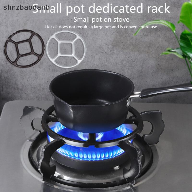 [SHNZFF] 1pc ห้องครัว DIY อุปกรณ์เสริมกระทะสนับสนุน Rack เตาขนาดเล็กหม้อ Burners กระทะเสริมสนับสนุนแก๊สรอบขาตั้งด้านล่าง YBUI