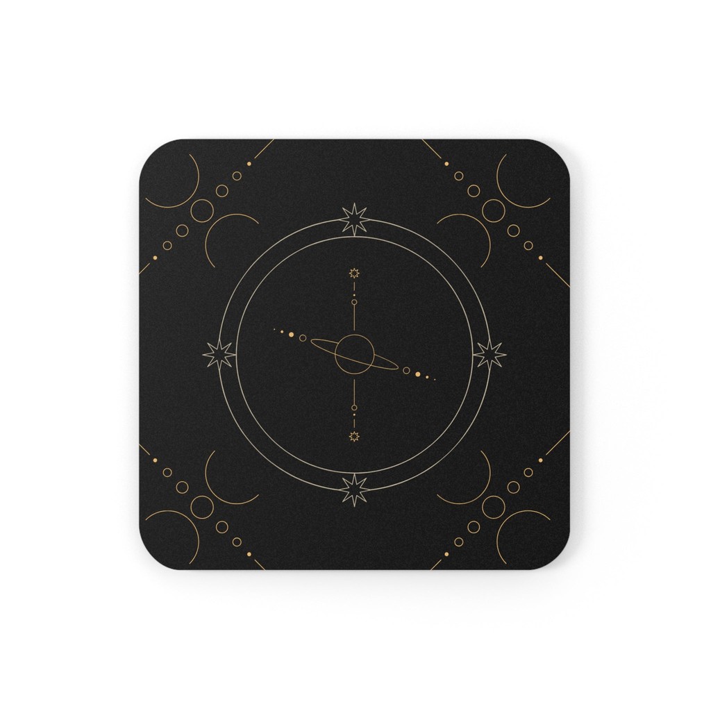 Dark and Auburn Celestial Simple Drink Coaster