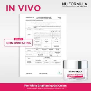 Nu Formula Pro White Brightening Gel Cream 50g นู ฟอร์มูล่า โปร ไวท์ ไบรท์เทนนิ่ง เจล ครีม.