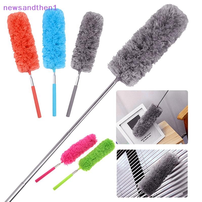 Newsandthen1 Retractable Duster สแตนเลสยาว Dusg แปรงรถทําความสะอาดในครัวเรือนเครื่องมือไมโครไฟเบอร์ฝุ่นแปรง Nice