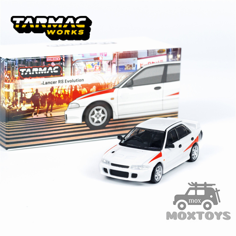 Tarmac Works 1:64 Lancer RS Evolution รถโมเดลDiecastสีขาว