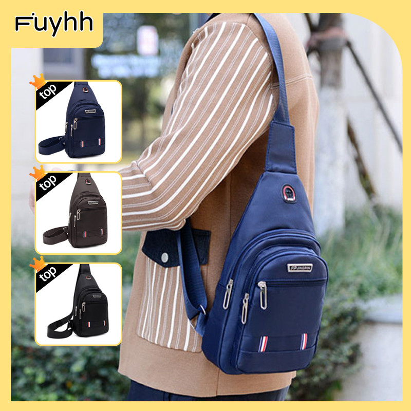 【 มาถึงภายใน 3 วัน】กระเป๋าสะพายข้างผู้ชาย, กระเป๋าสะพายข้างคู่, ซิปไหล่, กระเป๋าสะพายข้างหัวเ
